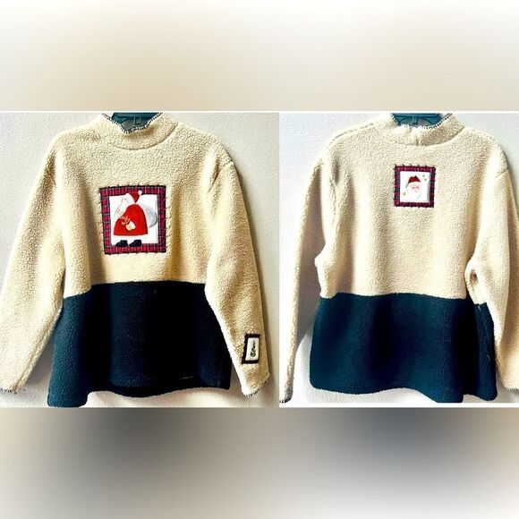 CROFT & BARROW C& B SPORT PRIMITIVE HOLIDAY CHRISTMAS SHERPA PULLOVER SIZE 1X - Picture 2 of 9